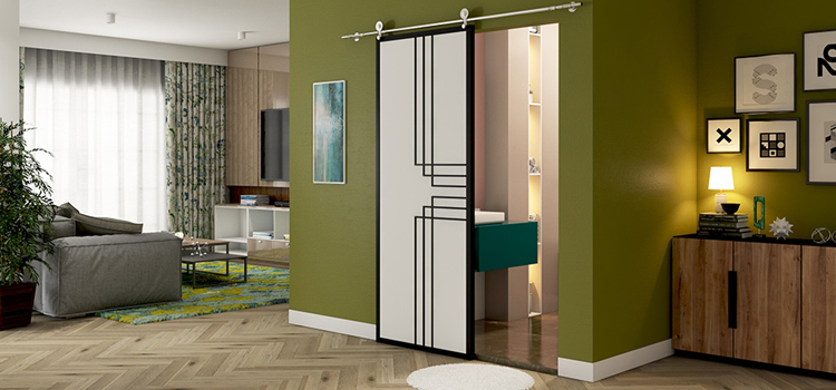 sliding bathroom door installation in Fountain Valley